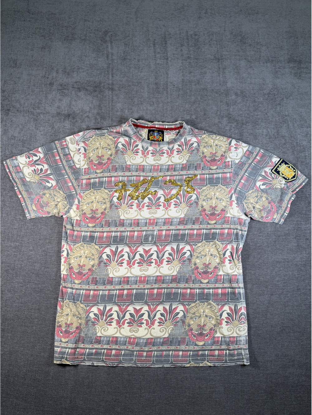 Eighty Eight 2XL Cotton Graphic T-Shirt with Lion Crest Patch
